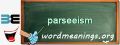 WordMeaning blackboard for parseeism